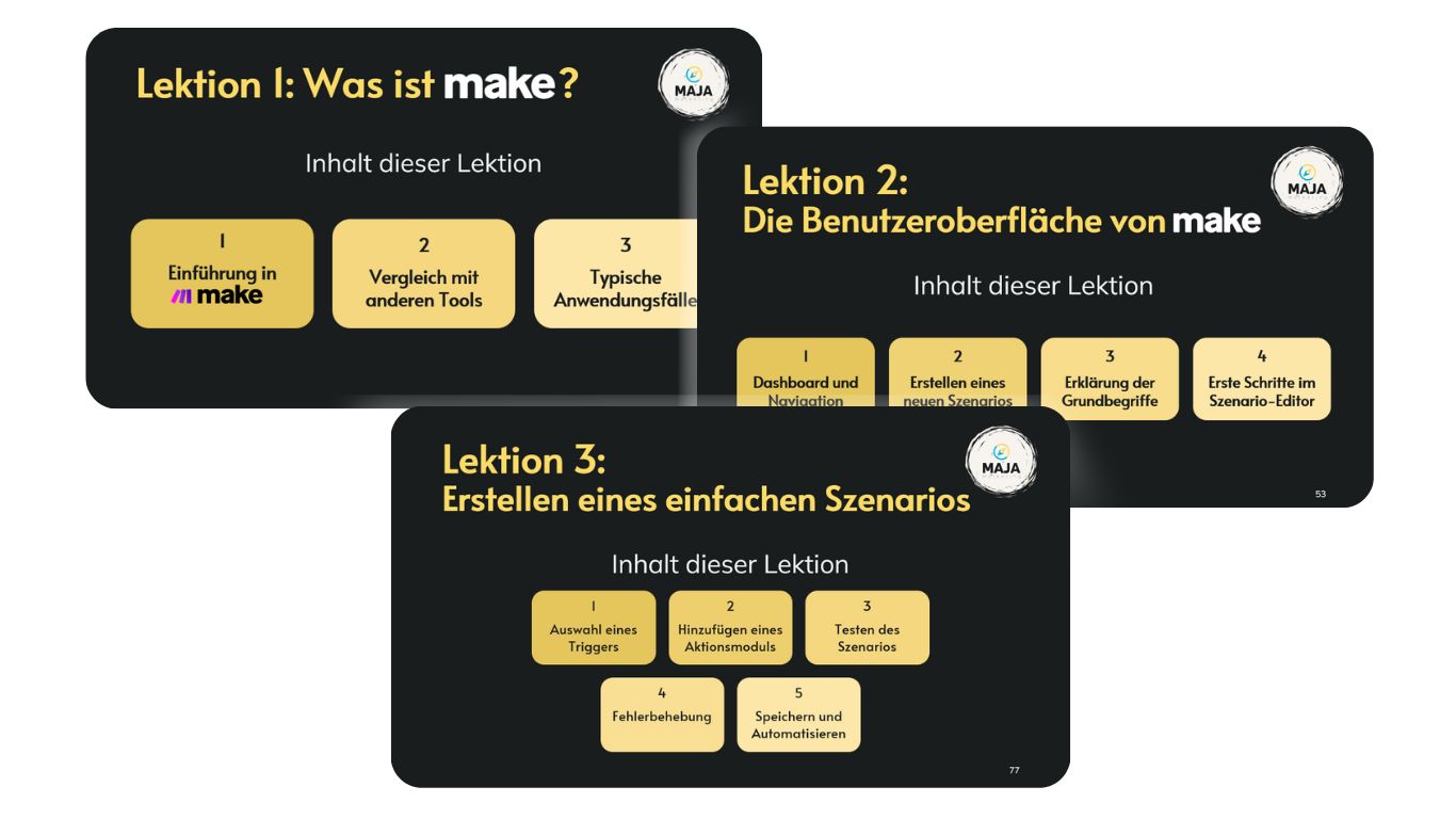 Alle Lektionen Modul 1