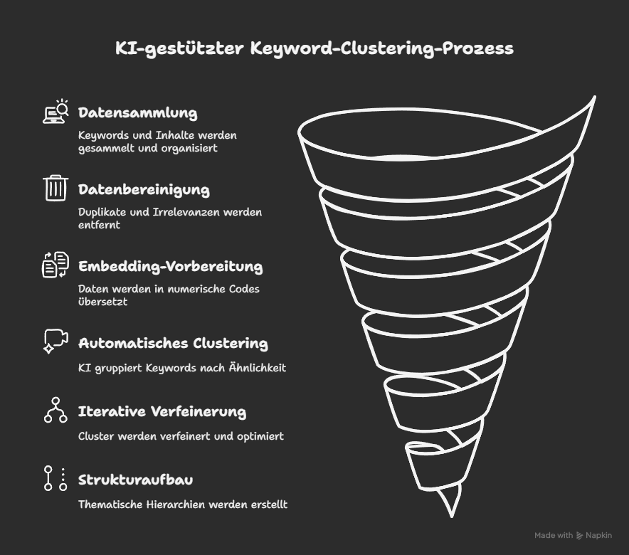 Der Prozess von der Keyword-Recherche bis zum Cluster