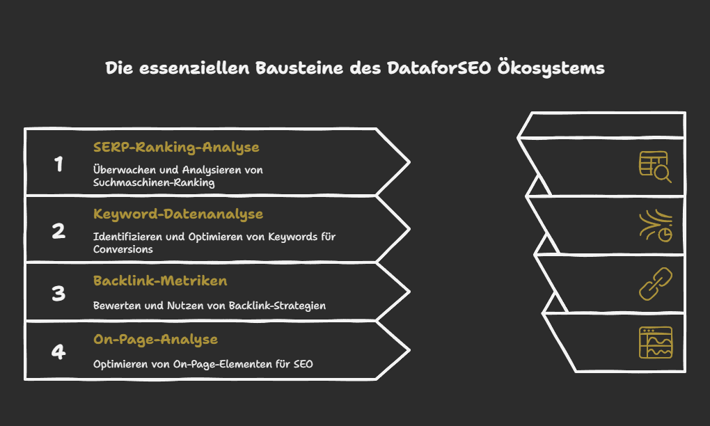 Essenzielle Bausteine des DataforSEO Ökosystems