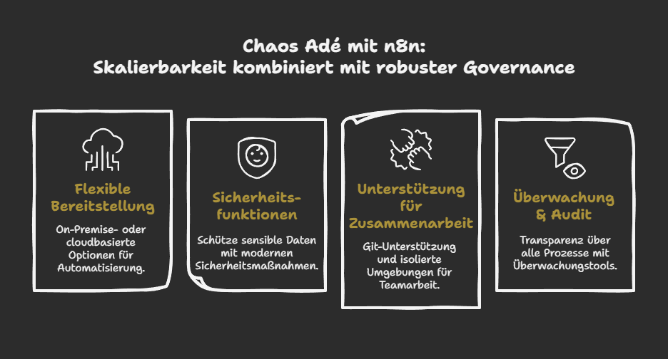 Chaos Adé mit n8n: Skalierbarkeit kombiniert mit robuster Governance
