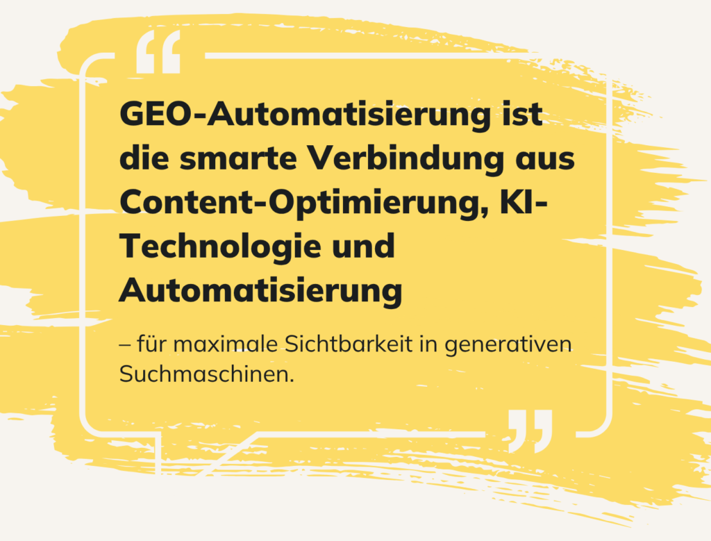 Definition GEO Automatisierung