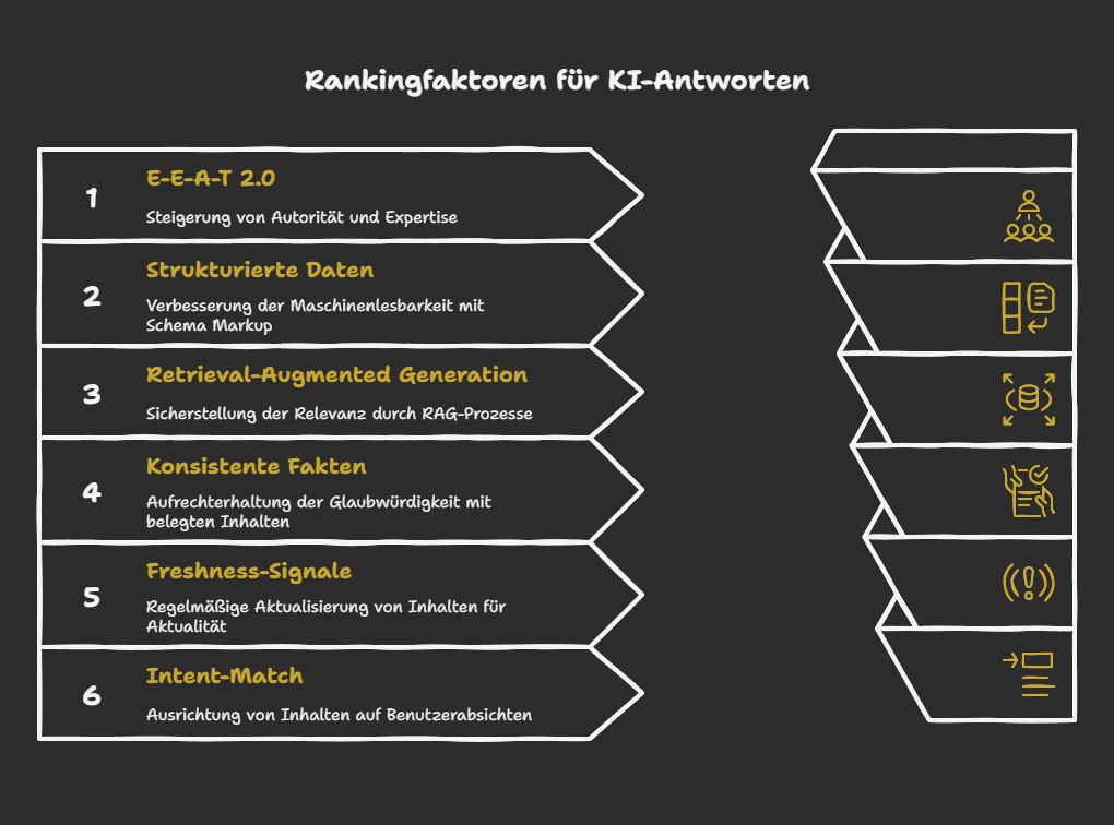 GEO Rankingfaktoren für KI-Antworten