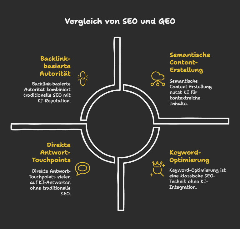 Vergleich von SEO und GEO