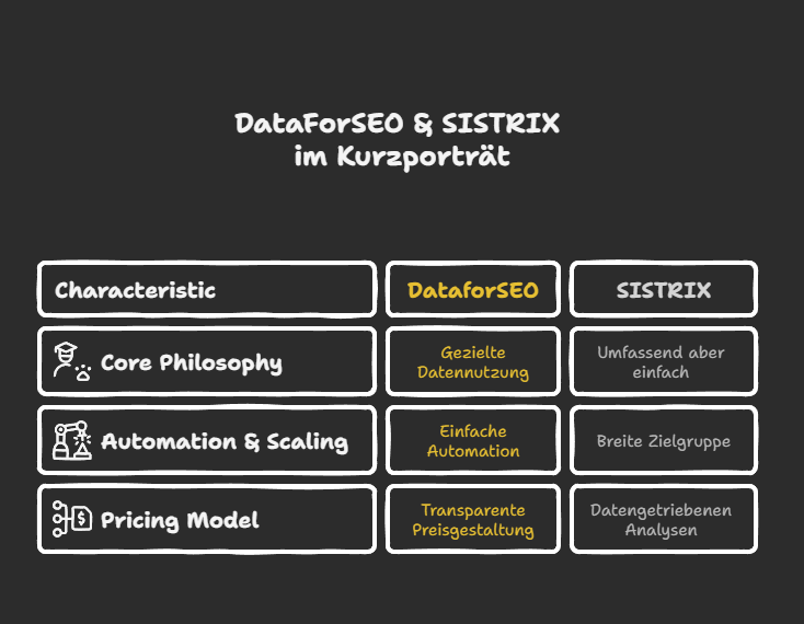 DataForSEO & SISTRIX im Kurzporträt