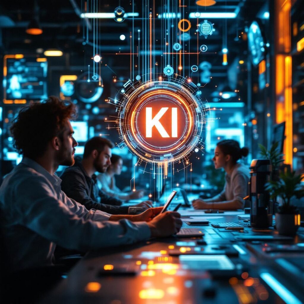 Titelbild: Illustration "Prozesse automatisieren mit KI im Marketing"