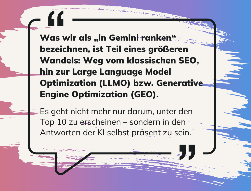 Definition: Wie man in Gemini rankt?
