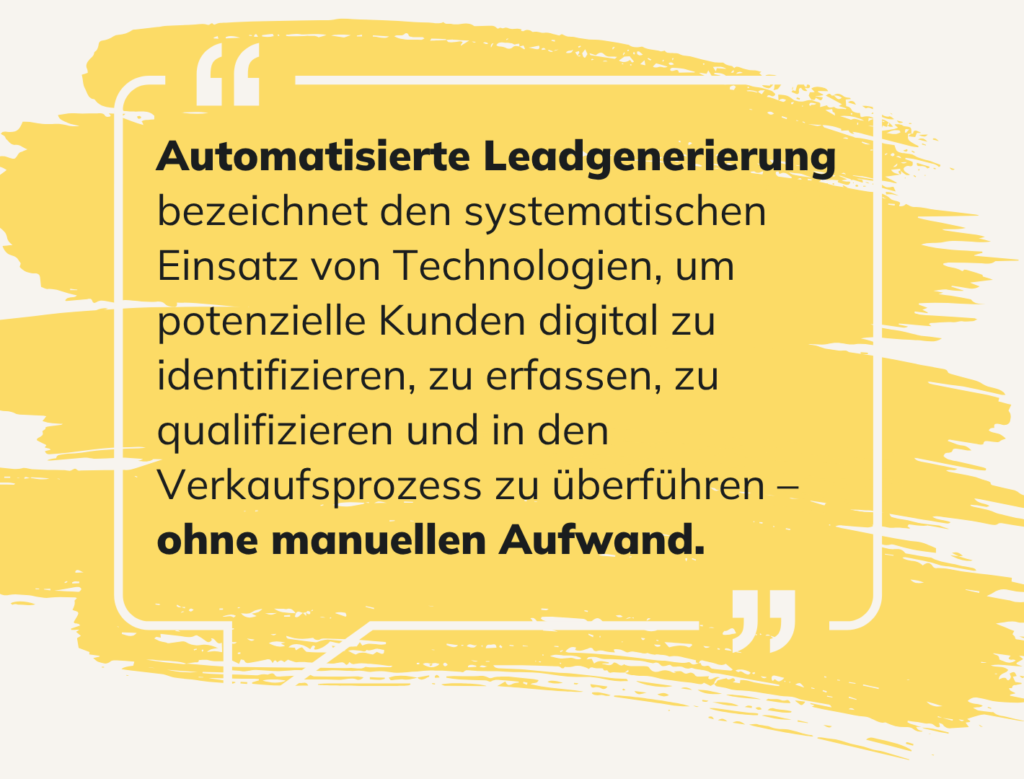 Definition: Was heißt automatisierte Leadgenerierung?