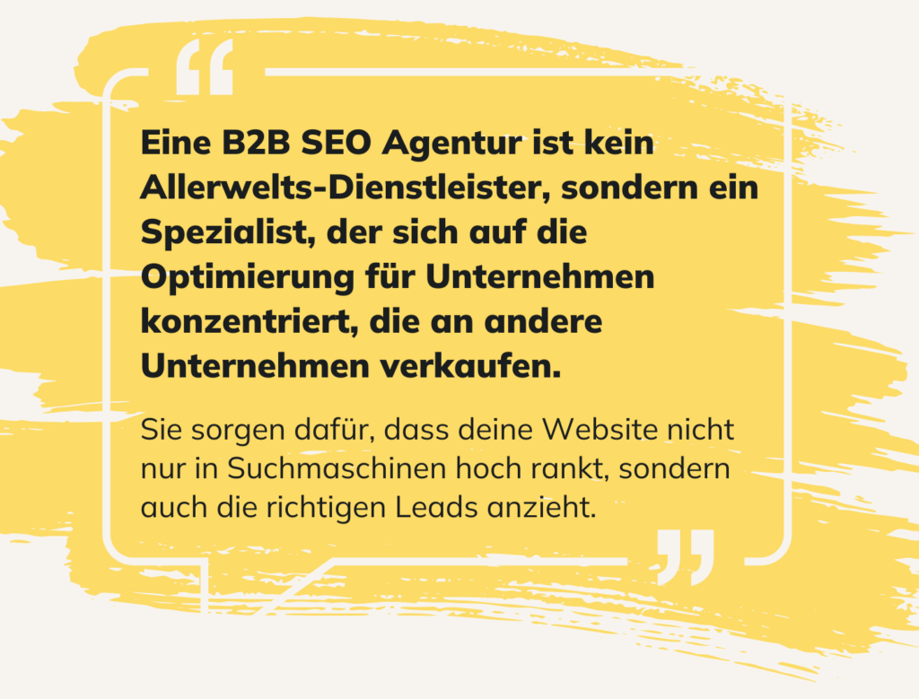 Definition: B2B SEO Agentur:
