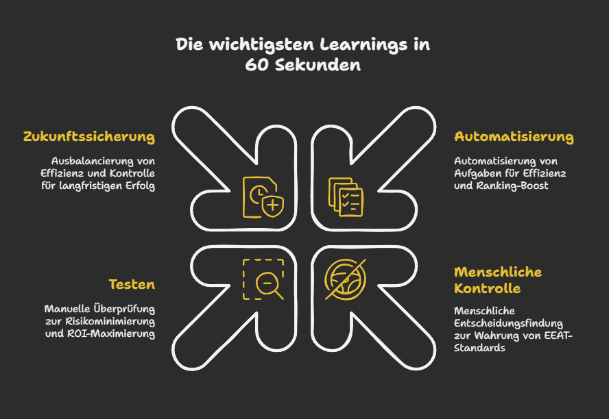 Die wichtigsten Learnings in 60 Sekunden
