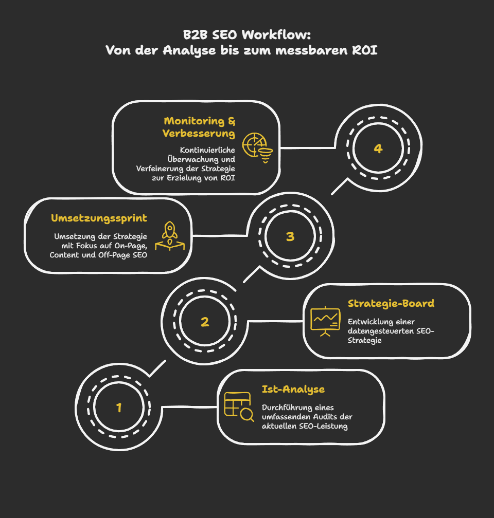 B2B SEO Workflow: Von der Analyse bis zum messbaren ROI