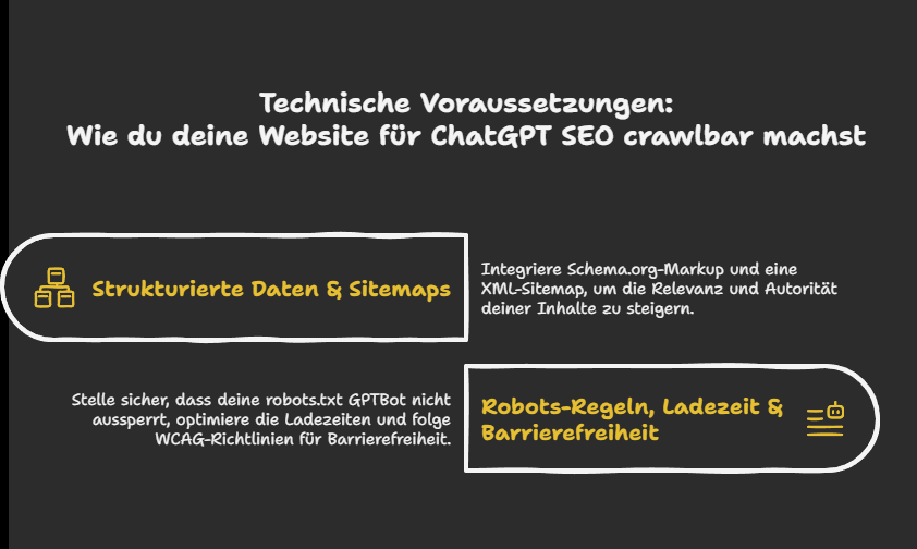 Technische Voraussetzungen: Wie du deine Website für ChatGPT SEO crawlbar machst