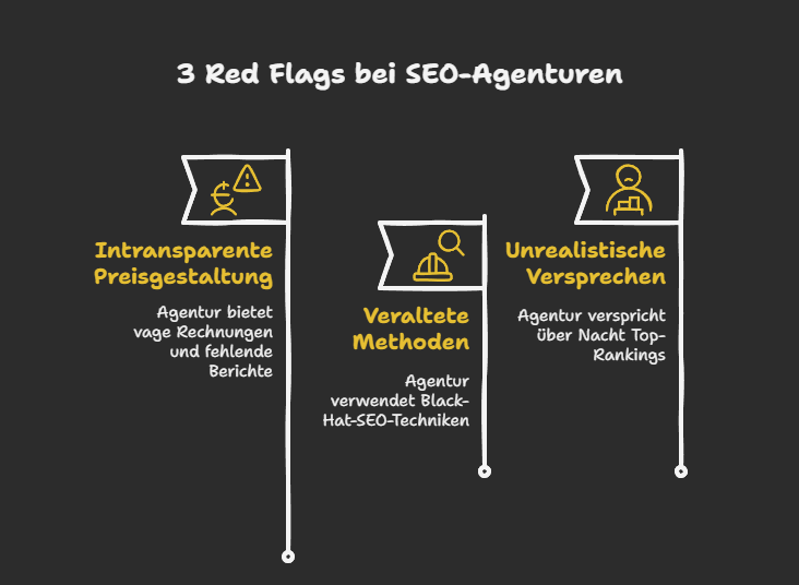 3 Red Flags bei SEO-Agenturen