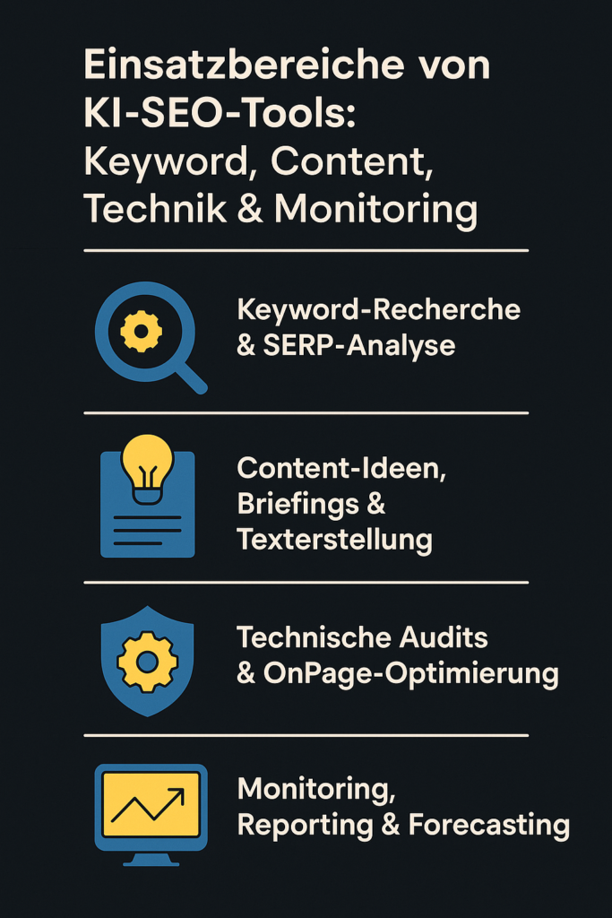 Einsatzbereiche von KI-SEO-Tools