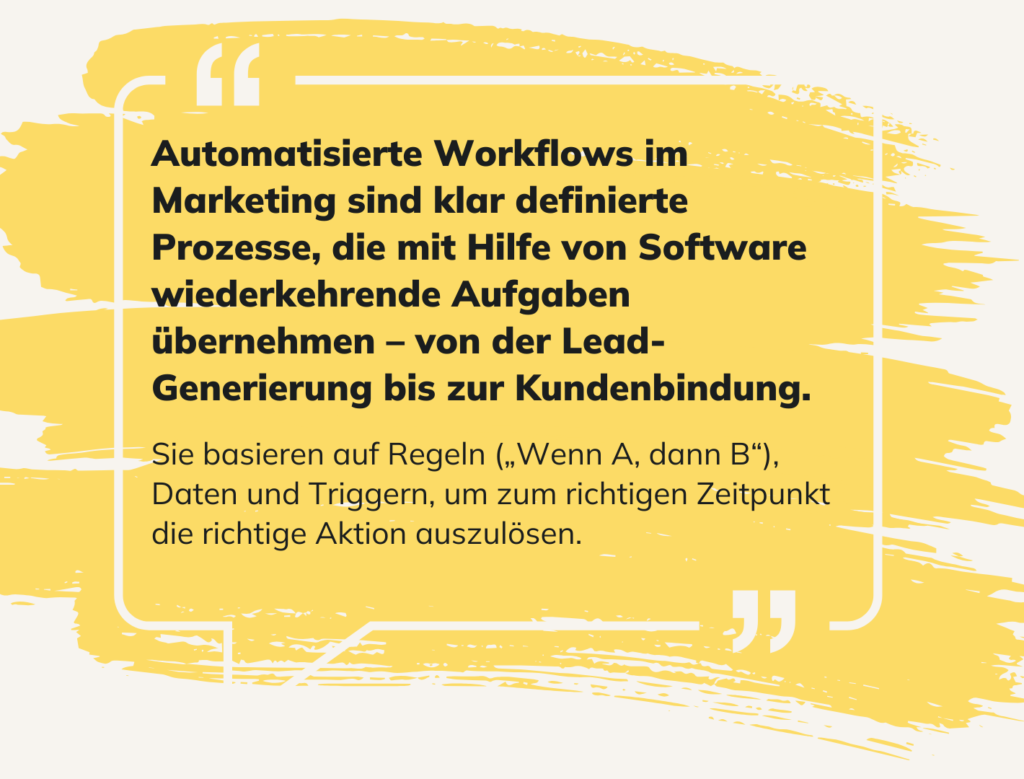 Definition: Automatisierte Workflows im Marketing