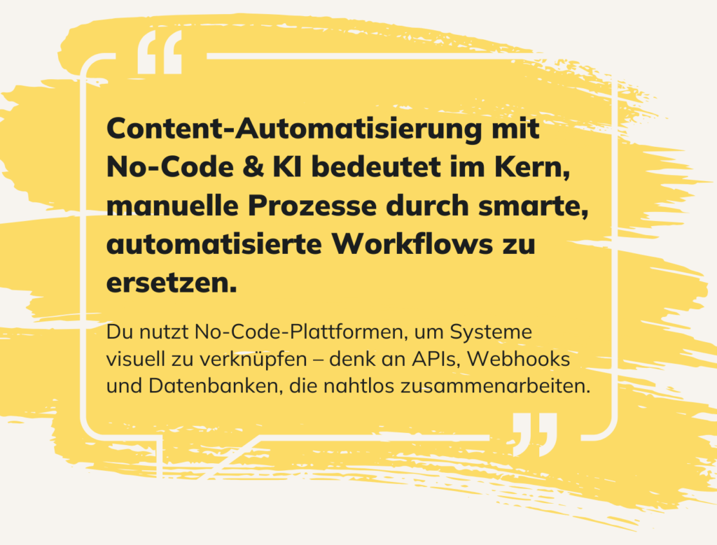 Definition: Content Automatisierung mit No-Code & KI