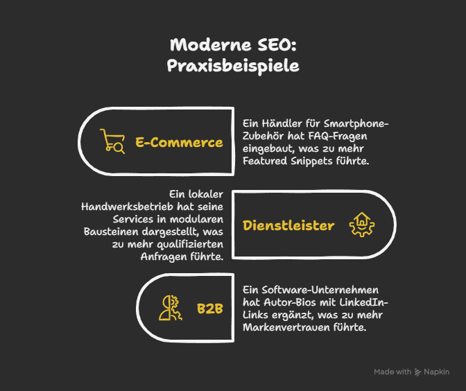 Moderne SEO: Praxisbeispiele